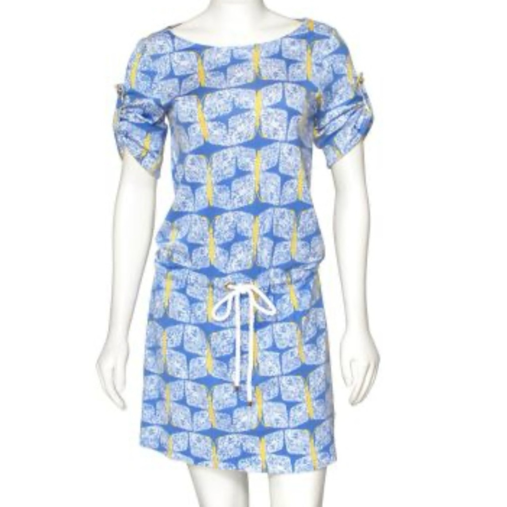 Lilly Pulitzer Raquel Light Blue Butterfly Print Dress Size M